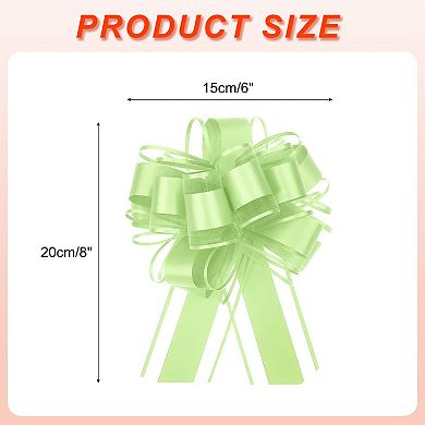 10pcs 6 Inch Large Big Pull Bow Organza Gift Wrapping Bows Ribbon
