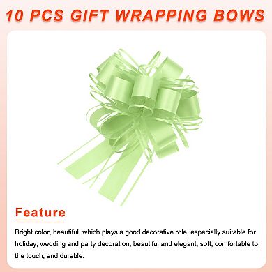 10pcs 6 Inch Large Big Pull Bow Organza Gift Wrapping Bows Ribbon
