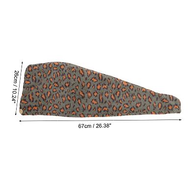 Water-absorbent Leopard Print Hair Towel 1 Pc