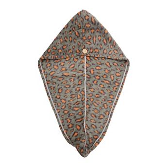 Water-absorbent Leopard Print Hair Towel 1 pc