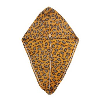 Water-absorbent Leopard Print Hair Towel 1 pc