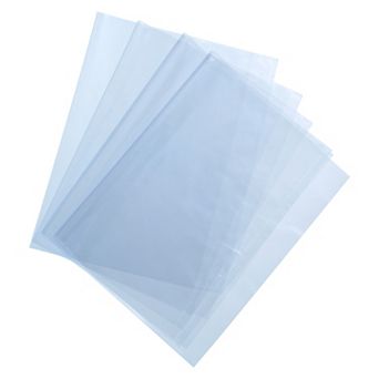 100 pc 10x8 Inch Shrink Wrap Bags, Blue Clear Heat Shrink Wrap for Gift Basket