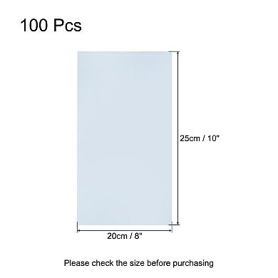 100 Pcs 10x8 Inch Shrink Wrap Bags, Blue Clear Heat Shrink Wrap for Gift Basket