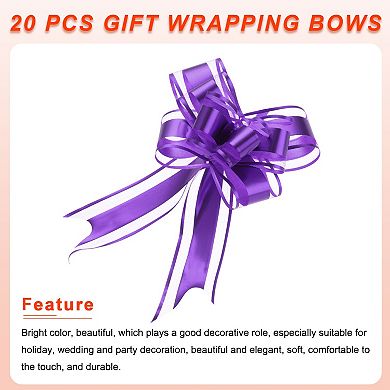 20pcs 6 Inch Giant Large Pull Bow Gift Wrapping Organza Bows Ribbon for Presents