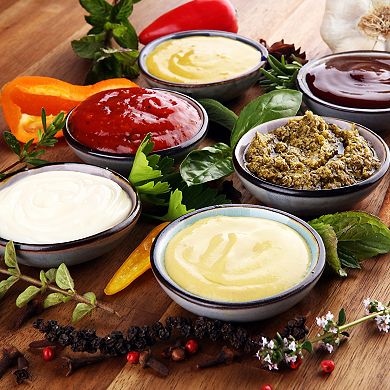 4pcs Stainless Steel Salad Dressing Container, 2.4oz Small Condiment Containers with Lids, Sky Blue