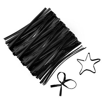 2.3" Twist Ties, Metallic Twist Ties, Reusable Plastic Coated Twist Ties 800 pc