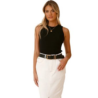 Womens Summer Sweater Vest Tank Tops Sleeveless Spring Casual Ribbed Knit Outfits