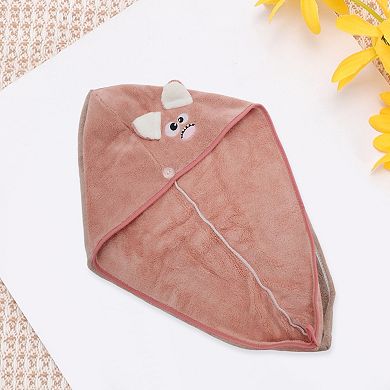Soft Cute Cartoon Pattern Hair Towel 1 Pc