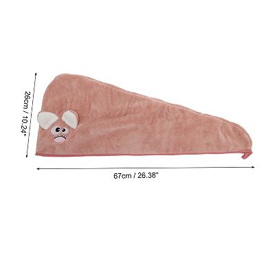 Soft Cute Cartoon Pattern Hair Towel 1 Pc