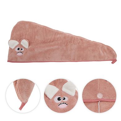 Soft Cute Cartoon Pattern Hair Towel 1 Pc