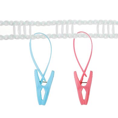 Windproof Clothesline, 8M 26ft Non-Slip Clothes Drying Rope Portable Travel Clothesline