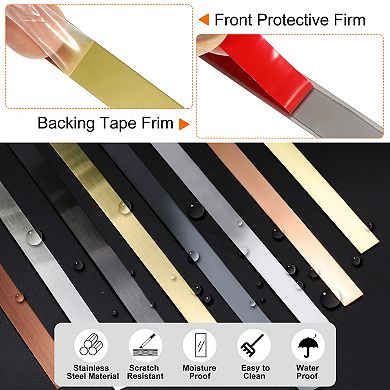 19.7ft x 1.58" Wall Trim Peel and Stick Molding Trim Self Adhesive Frame