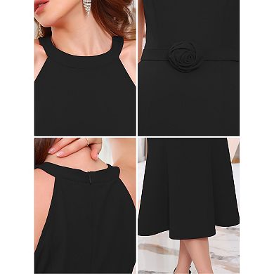Women's Sleeveless Halter Dress Formal Cocktail Evening Fishtail Bodycon Dresses