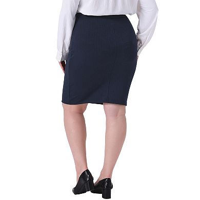 Women's Plus Size Bodycon Skirt Mini High Waist Above Knee Basic Pencil Skirt