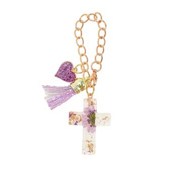 1 pc Heart Cross Water Cup Pendant