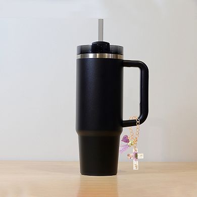 1 Pc Heart Cross Water Cup Pendant