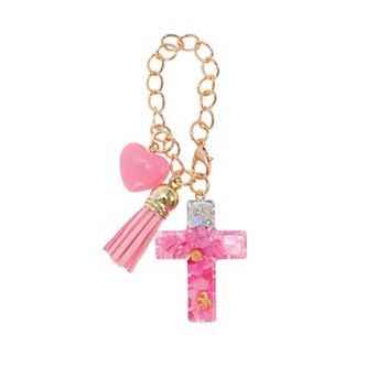 1 pc Heart Cross Water Cup Pendant