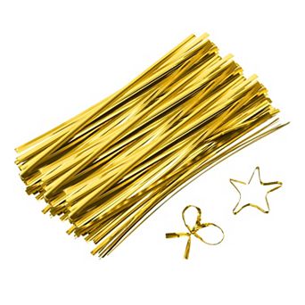 6" Twist Ties, Metallic Twist Ties, Reusable Plastic Coated Twist Ties 800 pc