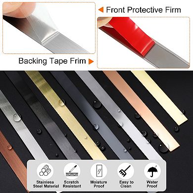 16.4ft x 0.39" Wall Trim Peel and Stick Molding Trim Self Adhesive Frame