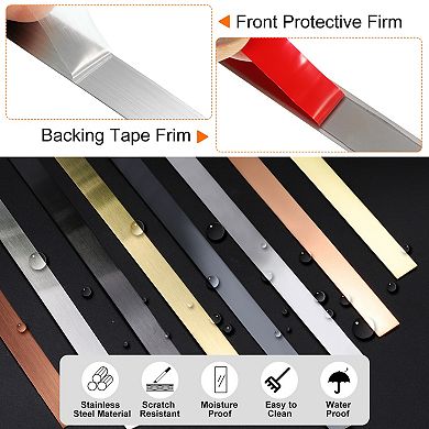 19.7ft x 0.39" Wall Trim Peel and Stick Molding Trim Self Adhesive Frame