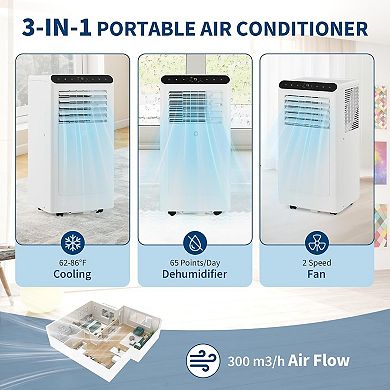 8000 BTU Portable Air Conditioners for Room Up to 350 Sq.Ft