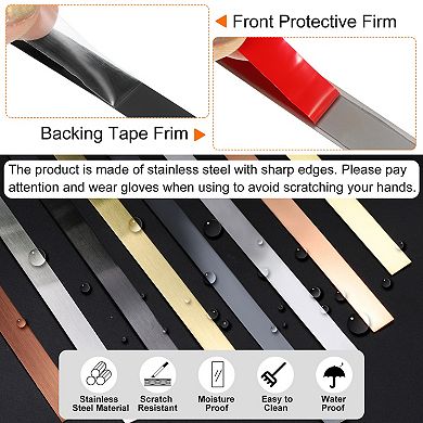 16.4ft x 1.18" Wall Trim Peel and Stick Molding Trim Self Adhesive Frame