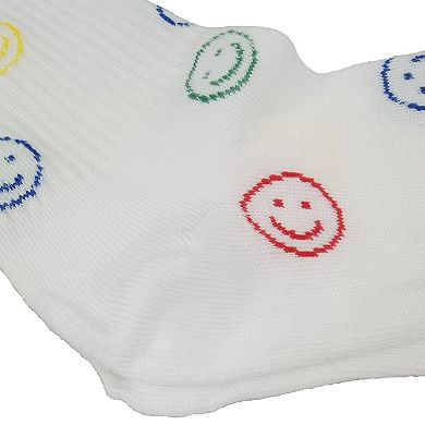 Women's Smile Face Low Cut Socks Non Slip Cotton for Casual Stability and Comfort 2 Pairs