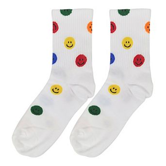 Women's Smile Face Low Cut Socks Non Slip Cotton for Casual Stability and Comfort 2 Pairs