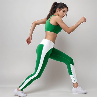 Women's Scoop Neck Sports Bra with Double Strap Design