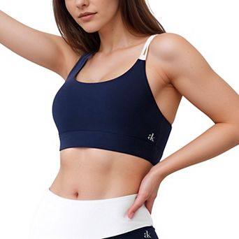 Women's Scoop Neck Sports Bra with Double Strap Design