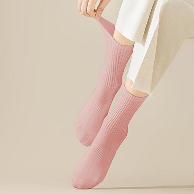 Women's Four seasons Dopamine Style Socks Solid Color for Stability and Comfort 2 Pairs