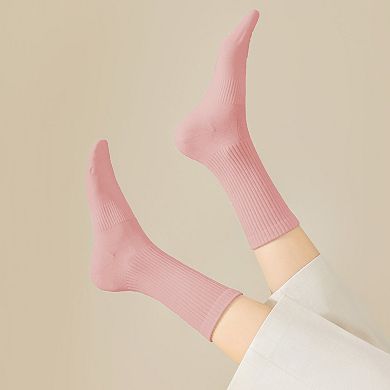 Women's Four seasons Dopamine Style Socks Solid Color for Stability and Comfort 2 Pairs
