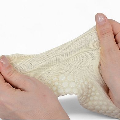 Women's Open-Toe Grip Socks for Yoga and Pilates with Non-Slip Soles and Arch Support