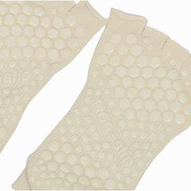 Women's Open-Toe Grip Socks for Yoga and Pilates with Non-Slip Soles and Arch Support