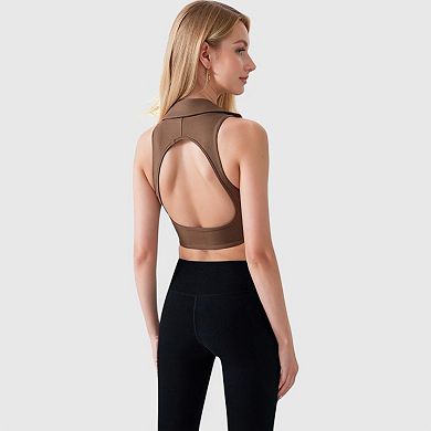 Women's Collared V-Neck Athletic Crop Top