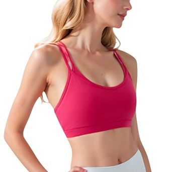 Women's Double Strap Scoop Neck Sports Bra