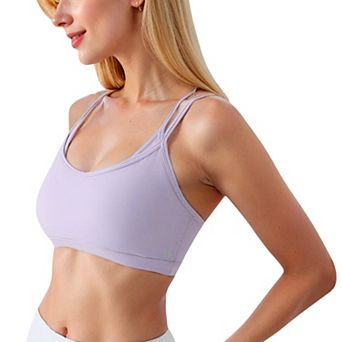 Women's Double Strap Scoop Neck Sports Bra