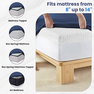CLICKBIN Luxurious Microfiber 4-Piece Sheet Set