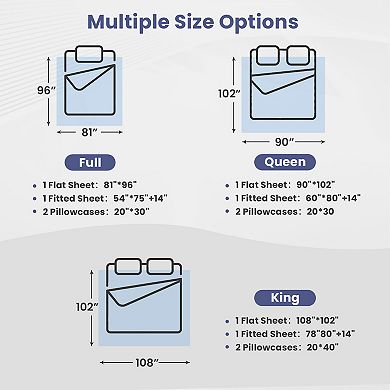 CLICKBIN Luxurious Microfiber 4-Piece Sheet Set