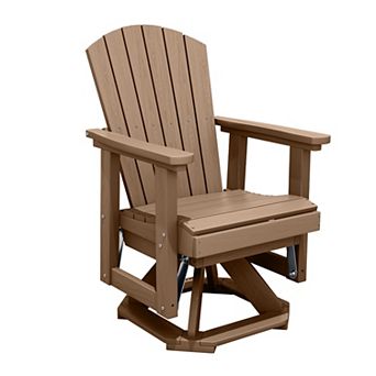 HDPE Adirondack Swivel Glider, Outdoor Patio Chair