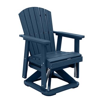 HDPE Adirondack Swivel Glider, Outdoor Patio Chair