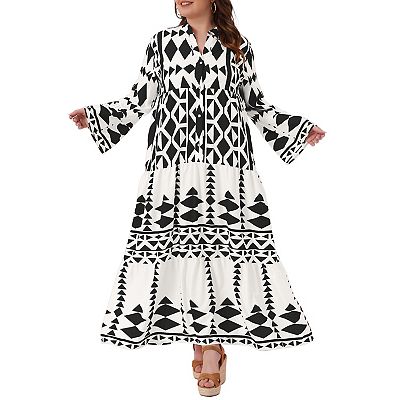 white christmas dresses London Times Womens Plus Beaded Midi Dress Black 3X main image 1