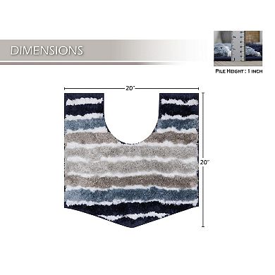 Contour Rugs, Extra Soft Absorbent Bath Rugs, Non-Slip, Quick Drying, Machine Washable, 20"x20"