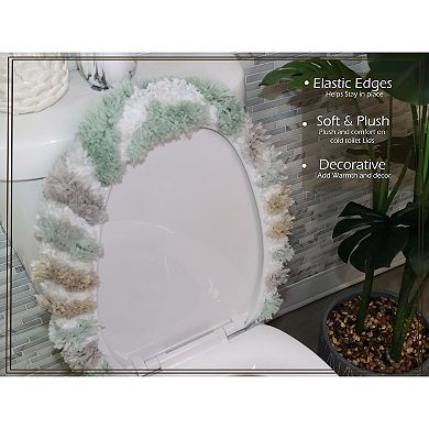 Toilet Lid Cover, Extra Soft Absorbent Bath Rugs, Non-Slip, Quick Drying, Machine Washable, 18"x18"