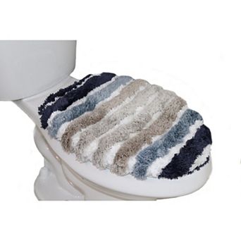 Toilet Lid Cover, Extra Soft Absorbent Bath Rugs, Non-Slip, Quick Drying, Machine Washable, 18"x18"