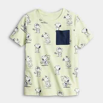Boys 4-12 Jumping Beans® Peanuts Snoopy Short Sleeve Pocket T-Shirt