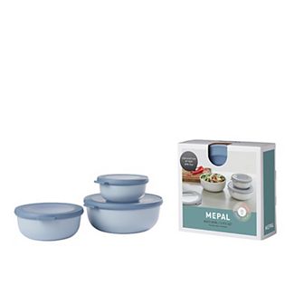 Mepal 6 pc Cirqula Shallow Round Food Storage Bowl Set