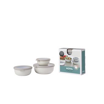 Mepal 6 pc Cirqula Shallow Round Food Storage Bowl Set