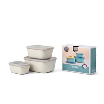 Mepal 6 pc Cirqula Deep Rectangular Food Storage Bowl Set