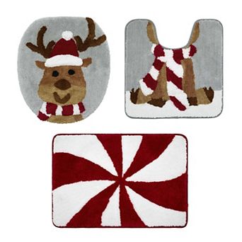 Avanti Reindeer 3 pc Bath Rug Set